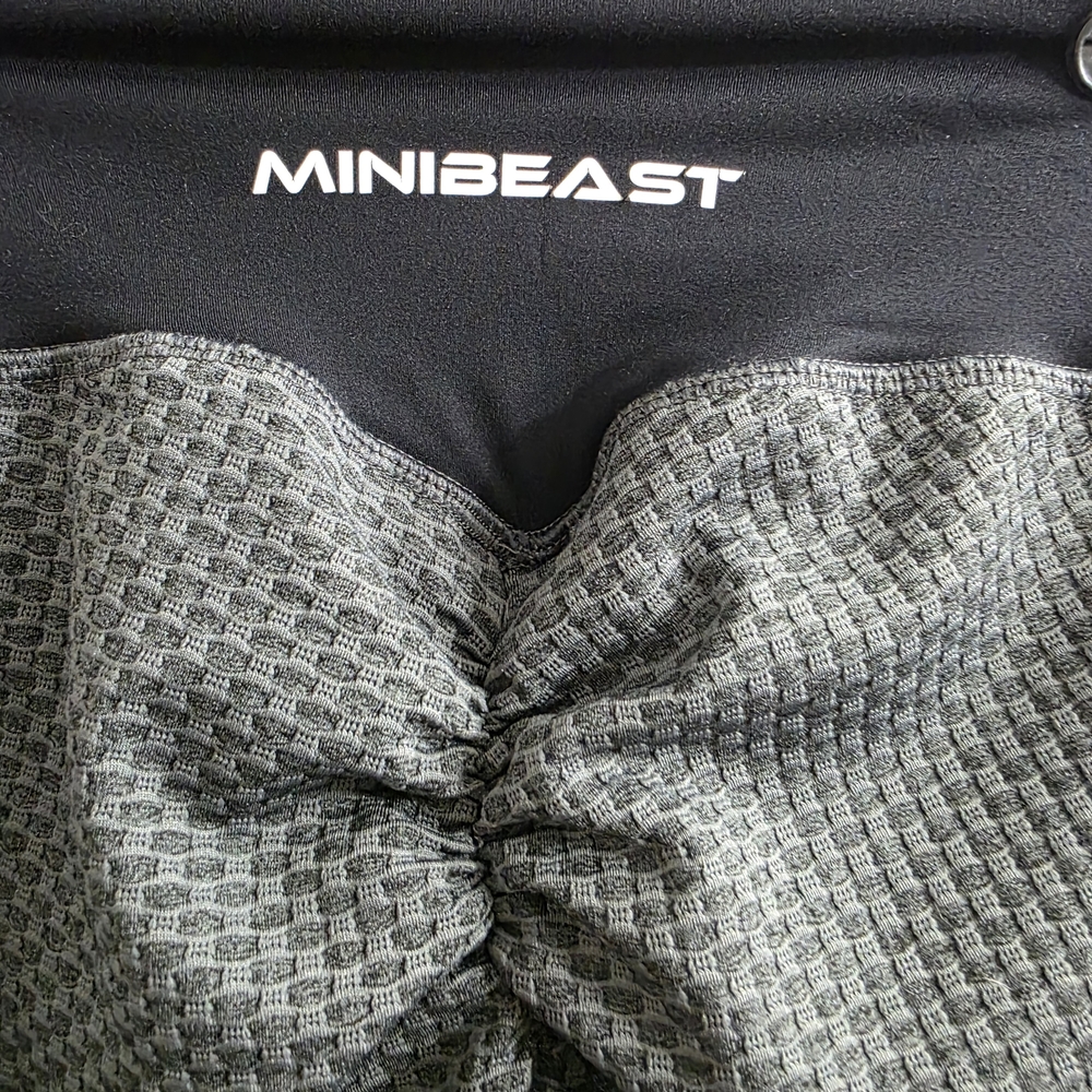 Minibeast Black and Gray Textured Leggings